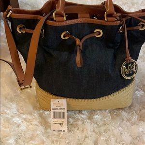 Michael Kors denim/Lugg espadrille tote